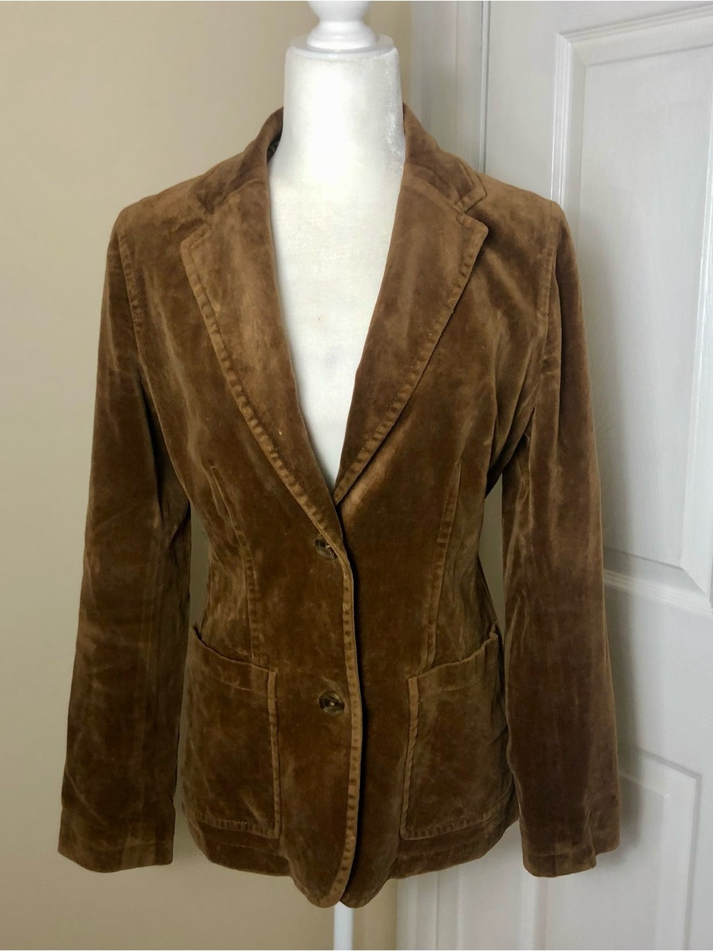 GAP Brown Velvet Tailored Blazer